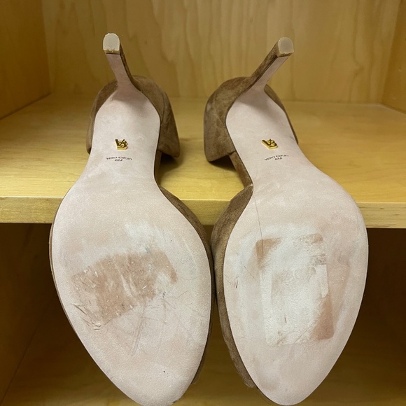 NEW Veronica Beard Brown Suede Gadot Peep-Toe Pump Size 8 - Picture 6 of 8